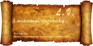 Landesman Veronika névjegykártya